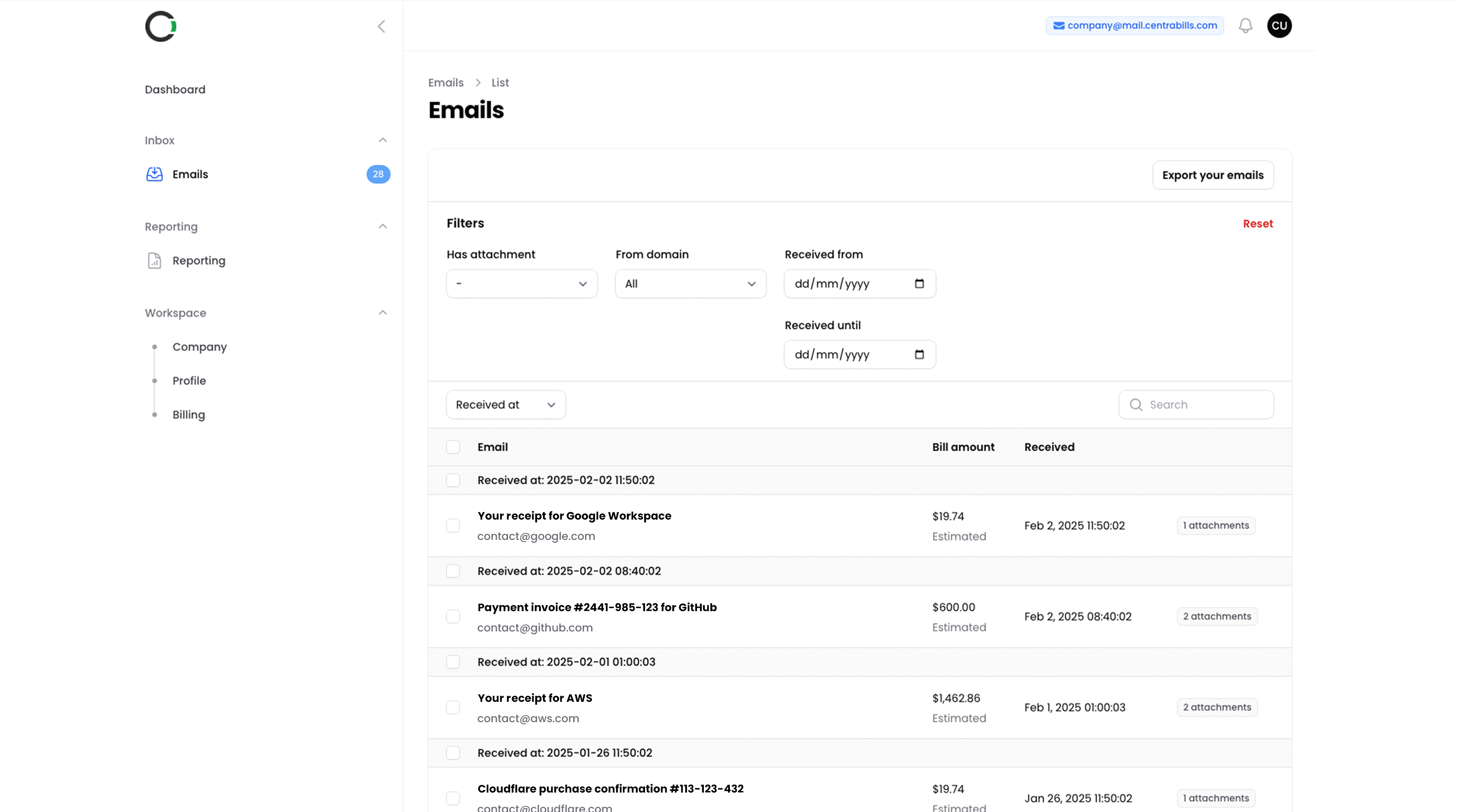 App screenshot